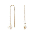Gold-Plated Brass Sun U-Shaped Earrings styled for independent jewelry boutiques