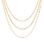 Necklace Plated18k Gold Three-Layer Necklace Fashionable Versatile Women's Non-Fading Necklace Jewelry