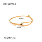 Fashionable Design Simple Style18K Gold Stainless Steel Bracelet Electroplated Women's Product
