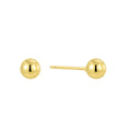 18K Gold-Plated Brass Beaded Round Stud Earrings with a beaded design profile