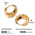 18K Gold-Tone Stainless Steel Hoop Earrings — Timeless Profile styled for independent jewelry boutiques