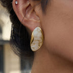 Stainless Steel Melard Resin Earrings Jewelry for Women