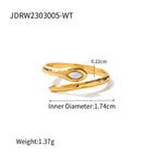 Stainless Steel Snake Ring Open Ring rings