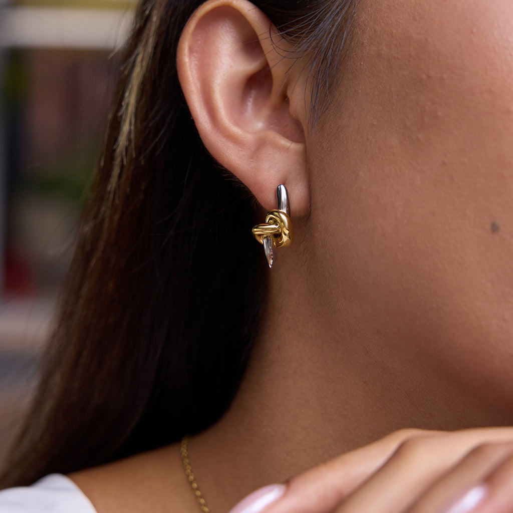 Original Knot Design Stainless Steel Earrings Non-Fading Jewelry for Women