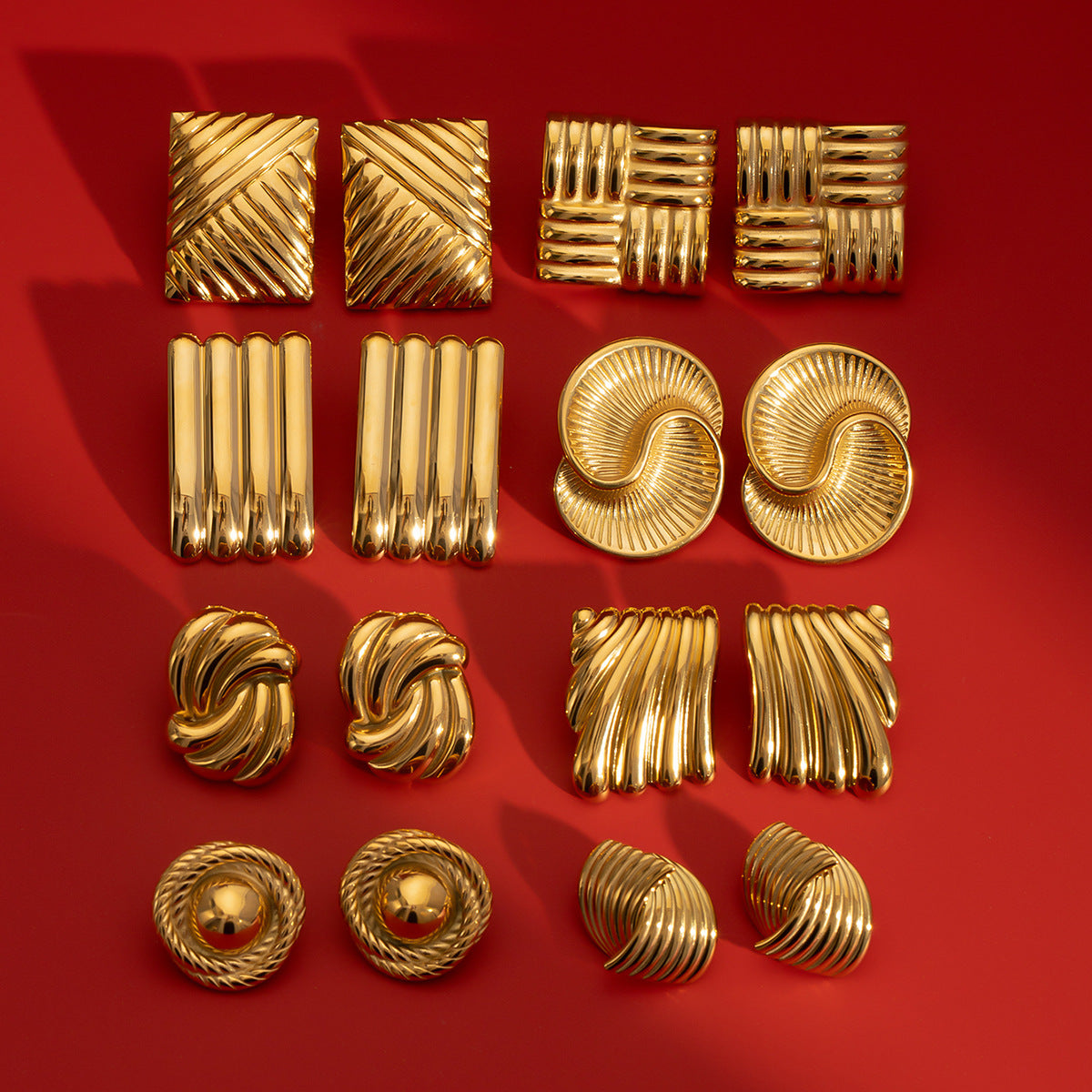 Stainless Steel Geometric Stud Earrings Earrings earrings