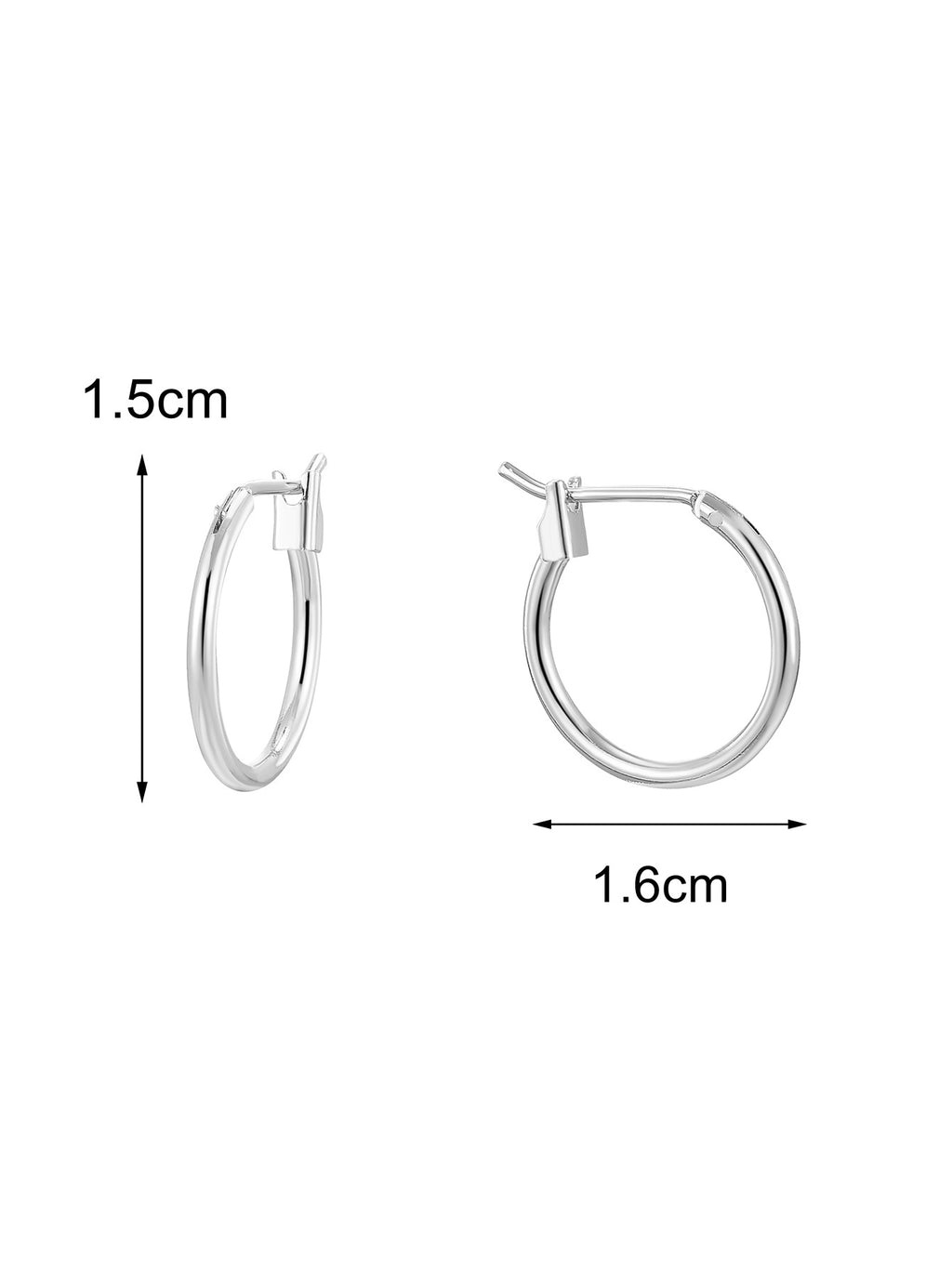 E0307 Simple Versatile Geometric Round Small Hoop Earrings for Women, Multiple Sizes, Gold-Plated Minimalist Ear Cuffs