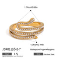Stainless Steel Bracelet in Gold-Plated with Snake Detail — product profile — jewelry finish and design detail