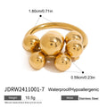 Sculptural Stainless Steel Statement Gold-Plated Ring — jewelry construction