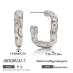 Stainless Steel c Shaped Earrings Non-Fading Ear Jewelry Accessories for Women