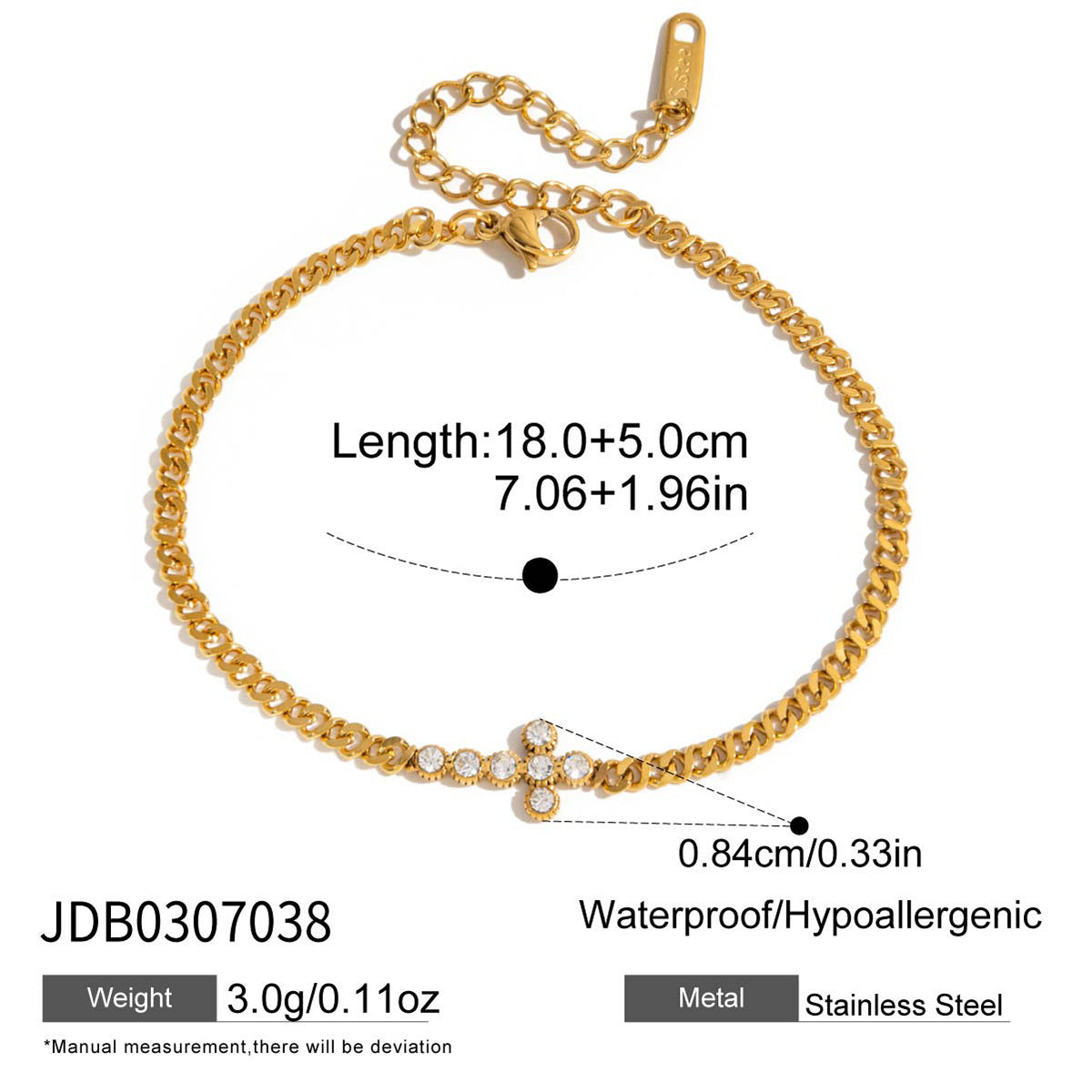 Stainless Steel Zircon Bracelet High Appearance Non-Fading Jewelry bracelet