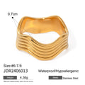 Pearl Stainless Steel Ring in Gold-Tone with a refined design profile