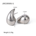 Teardrop Sculptural Stainless Steel 18K Gold-Plated Drop Earrings — alternate product view — jewelry finish and design detail
