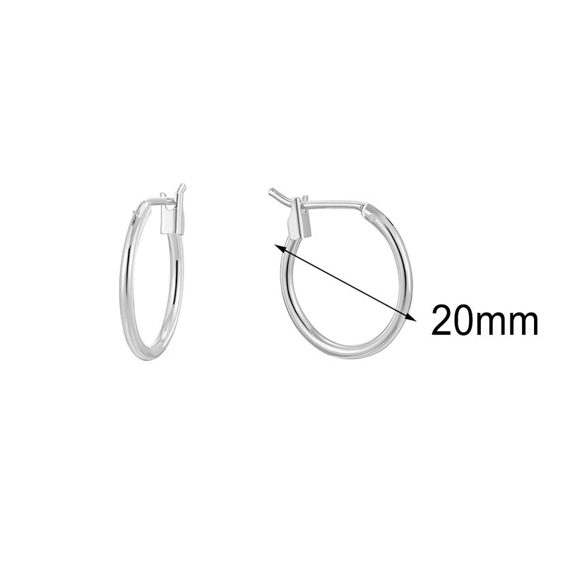 E0307 Simple Versatile Geometric Round Small Hoop Earrings for Women, Multiple Sizes, Gold-Plated Minimalist Ear Cuffs