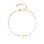 S925 Sterling Silver Cross Bracelet for Women Minimalist Jewelry