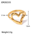 Minimalist Stainless Steel Gold-Plated Ring — side detail — jewelry finish and design detail