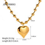 Stainless Steel Heart Pendant Necklace Collarbone Chain Jewelry necklace