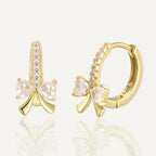 SE0333 S925Silver Earrings Zircon Bow Earrings Design Earrings