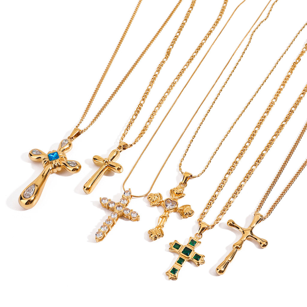 Stainless Steel Cross Necklace Jewelry Non-Fading Necklace