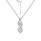 CYN0223 Infinite Molecule Copper Necklace Classic Spiral Fashion Pendant Accessory