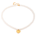 2H Trendy 18k Gold-plated Pearl Heart Pendant Necklace Non-fading Fashion Versatile Necklace Accessory