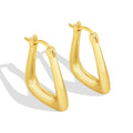 Gold-Plated Brass Geometric Triangle Ear Cuff Earrings with gold-tone brass construction