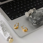 2H Stainless Steel U Shape C Hoop Earrings Stud Earrings Non-Fading Jewelry Ear Accessories