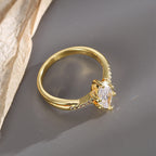 R0434 Fashionable Simple Heart Zircon Ring for Women Elegant Versatile