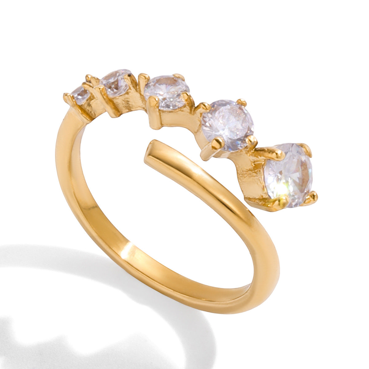 Zircon Ring Stainless Steel Jewelry for Women Non-Fading ring