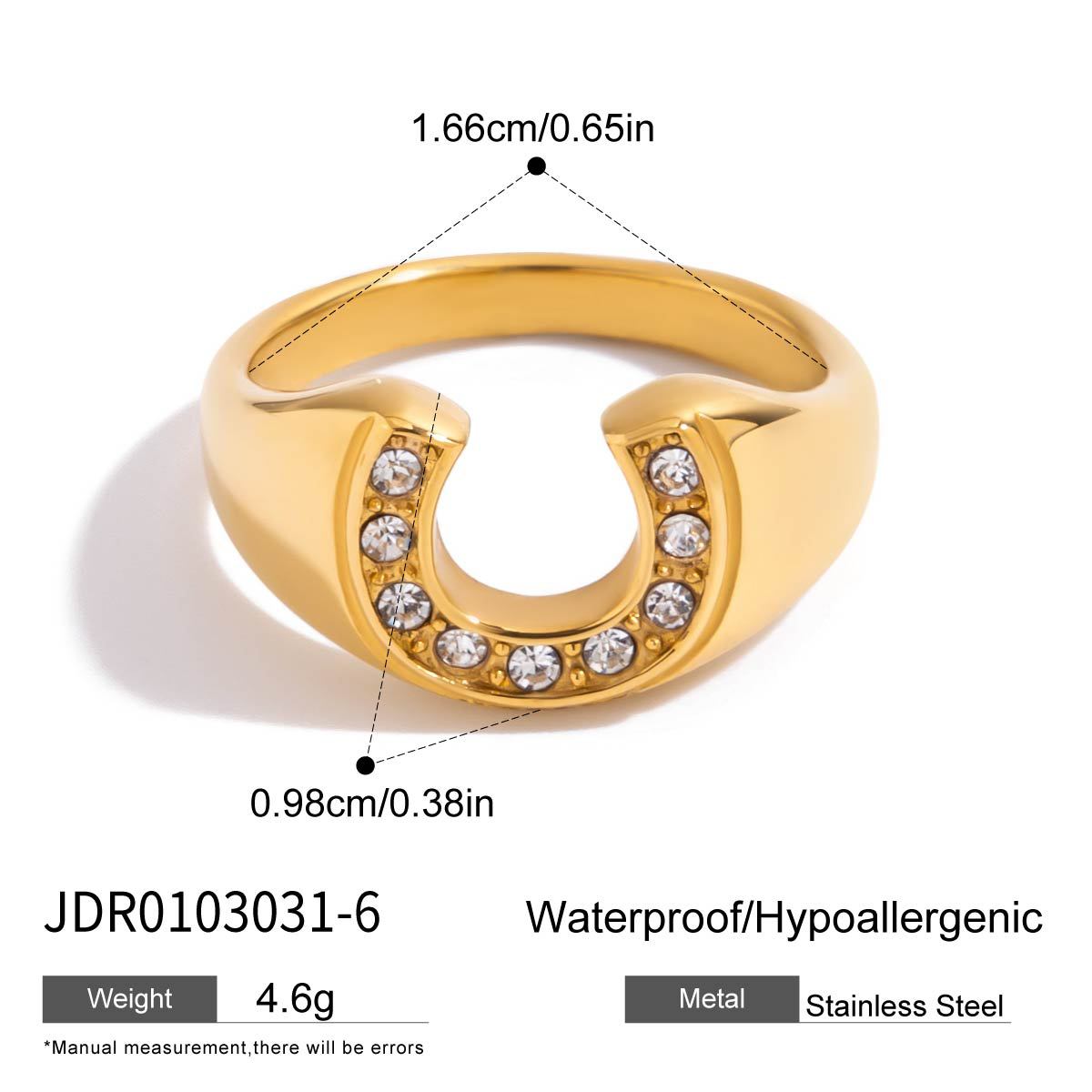 2H Zircon Ring Non-Fading Jewelry rings Ornament Women