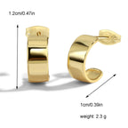 E0278 AliExpress Source S925Silver Needle Metallic Mirror Stud Earrings Trendy Simple Earrings