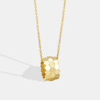 N0123 Necklace Honeycomb Transfer Bead Pendant Necklace Honeycomb Collarbone Chain Minimalist Fashion
