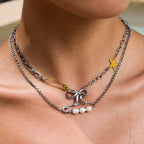 2H Paperclip Pearl Necklace Design Clavicle Chain Stainless Steel Jewelry