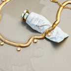 2H Stainless Steel18K Gold Stainless Steel Zircon Necklace Collarbone Chain Non-Fading Jewelry