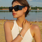 Stainless Steel Freshwater Pearl Round Beads Beaded Bracelet Women Gift PVD Electroplating16K Gold Chain Bracelet