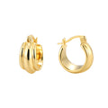 Gold-Plated Minimalist Earrings — side profile
