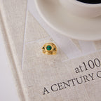 2H Malachite Ring Non-Fading Stainless Steel Jewelry for Women rings