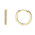 Gold-Plated Brass Round CZ Ear Cuff Earrings with gold-tone brass construction — jewelry finish and design detail