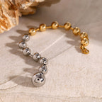 2H Brass Leather Beaded Bracelet Bracelet King Kong Contrast Color Matching Jewelry