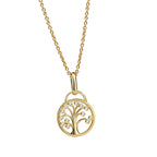 N0150 Tree of Life Pendant Necklace Tribal Totem Round Tree Collarbone Necklace