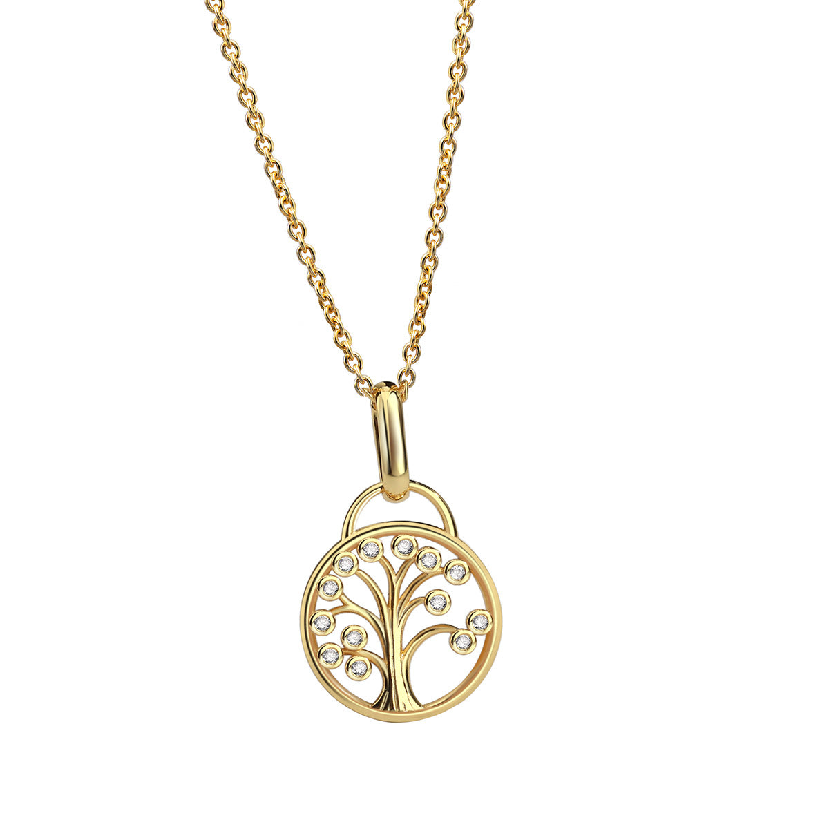 N0150 Tree of Life Pendant Necklace Tribal Totem Round Tree Collarbone Necklace