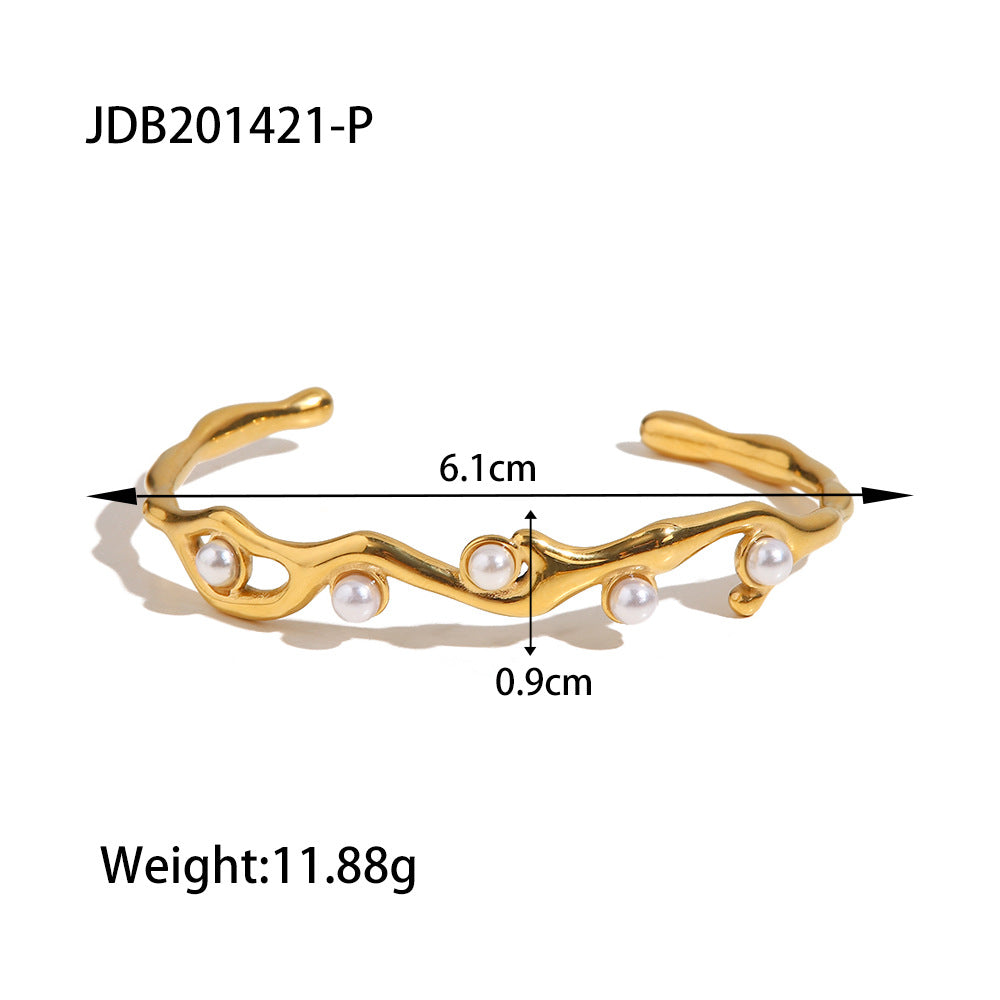 The bracelet doesn't fade18k Gold Bracelet Stainless Steel Jewelry for Women bracelet