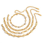 18k Zircon Bracelet Non-Fading Stainless Steel Jewelry for Women