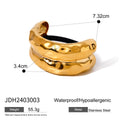 Twisted Gold-Plated Stainless Steel Hair Tie — close-up detail — jewelry finish and design detail