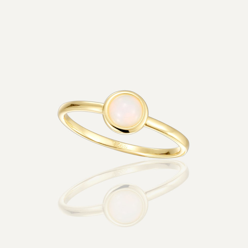 SR0054 S925Silver Round Ring Design Geometric Fashion Personality