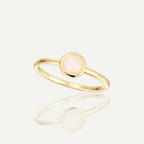 SR0054 S925Silver Round Ring Design Geometric Fashion Personality