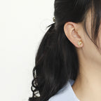 New Creative Simple Gold-Plated Zircon Conch Earrings Summer Vacation Shell Ear Jewelry