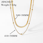 Sweater Chain Necklace Jewelry Women Stainless Steel Autumn Winter Accessories