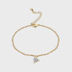 B0098 Brass Gold-Plated Simple Fashion gold Heart-Shaped Zircon Bracelet for Women Manufacturer In-Stock Jewelry