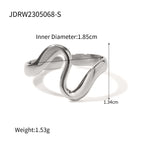 Stainless Steel Color Exaggerated Open Ring rings