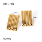 2H New style stainless steel earrings18k Gold Non-Fading Earrings Spiral Wave Strip Earrings